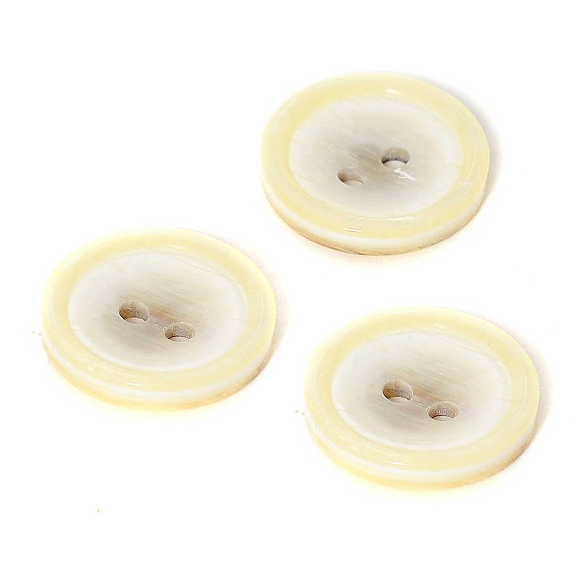 Hemline Cream Basic Knitwear Button 3 Pack