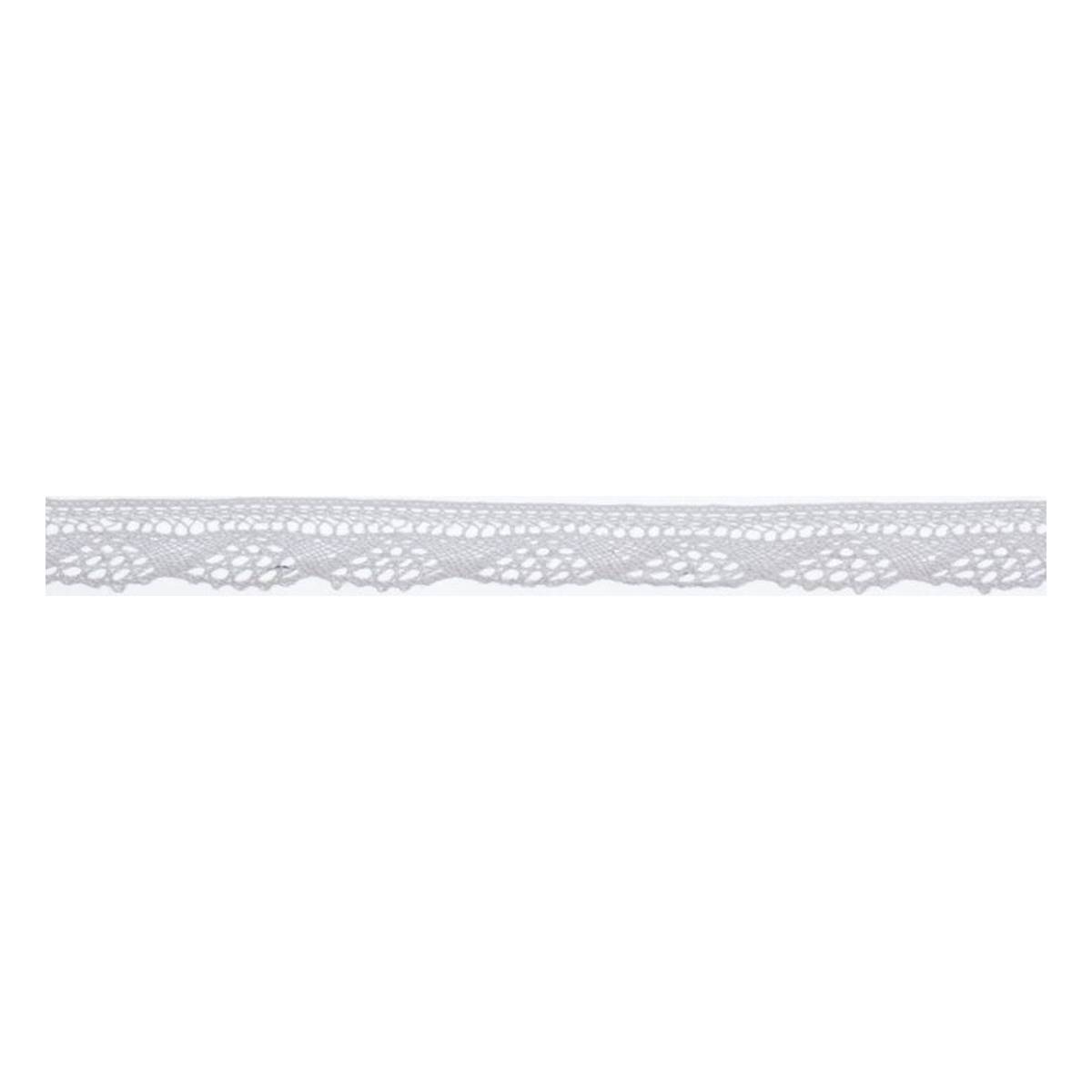 White Cotton Lace Woven Ribbon 12mm x 5m
