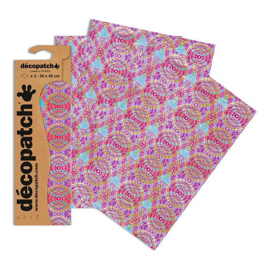 Decopatch Indian Swirls Paper 3 Sheets