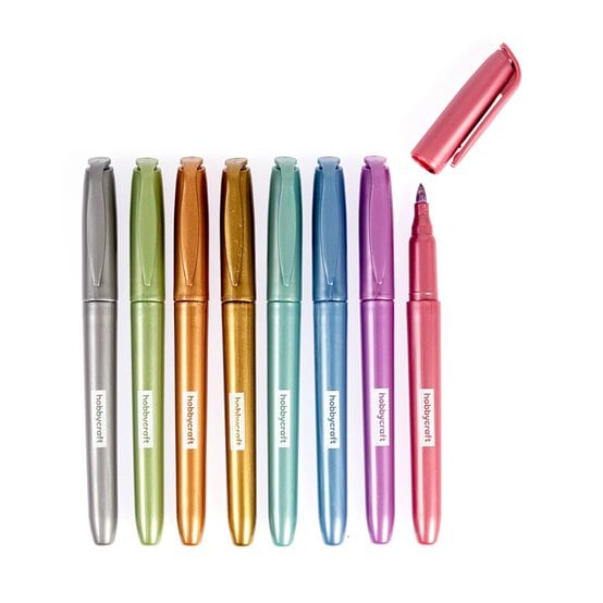 Metallic Brush Pens 8 Pack