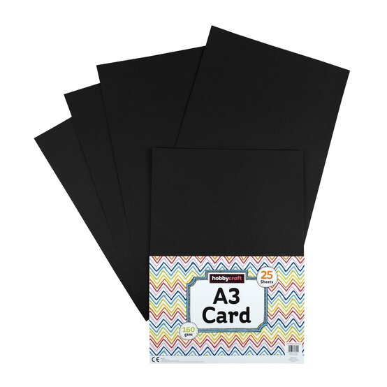 Black Card A3 25 Pack