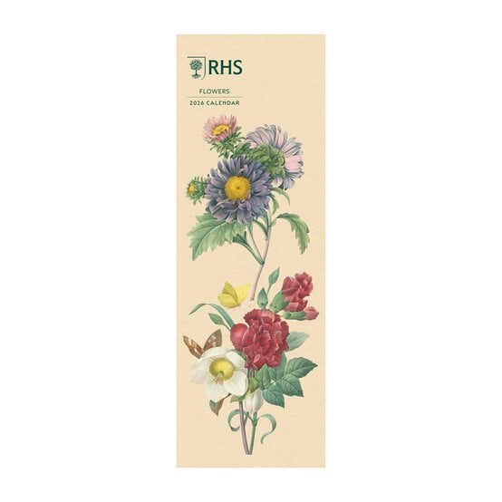 RHS Flowers Slim Calendar 2026