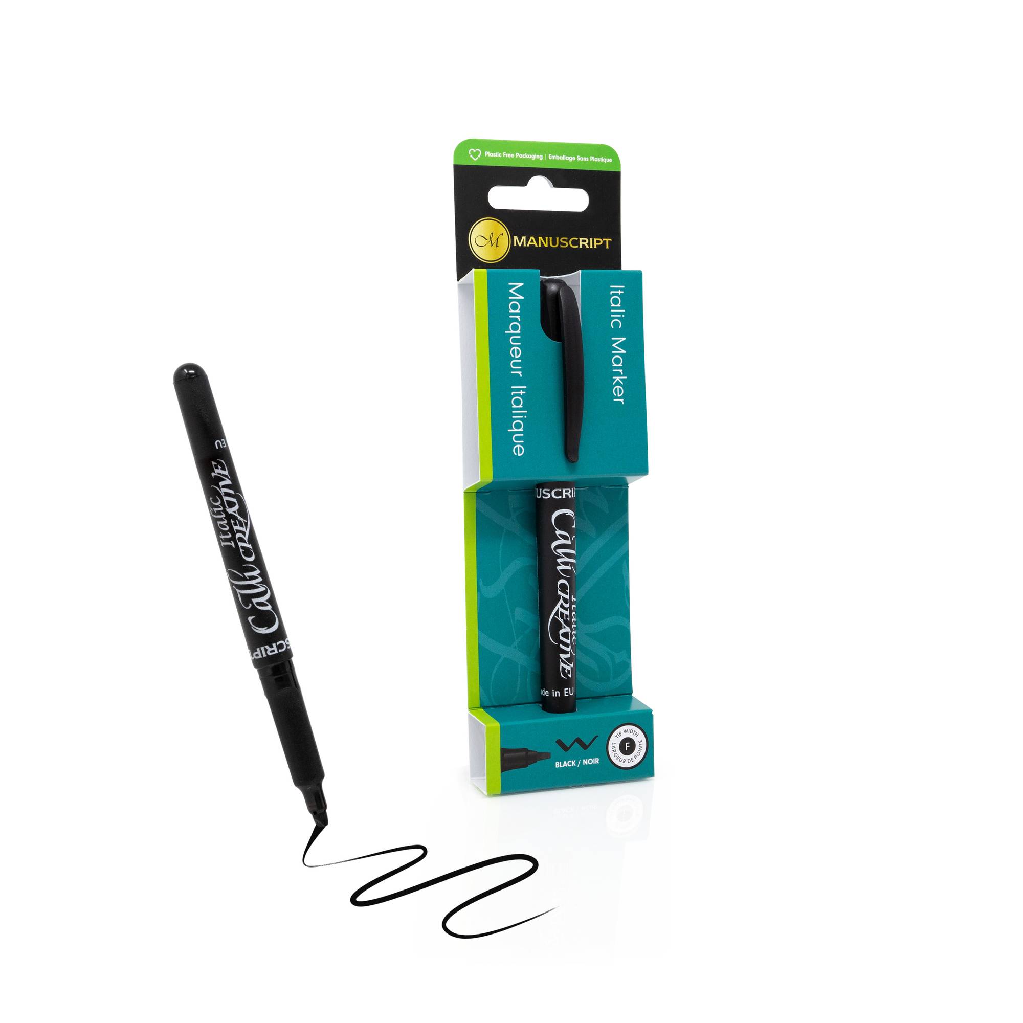 Manuscript Italic Black Fine Marker 1.4mm