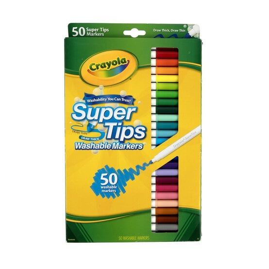 Crayola Supertips Washable Markers 50 Pack
