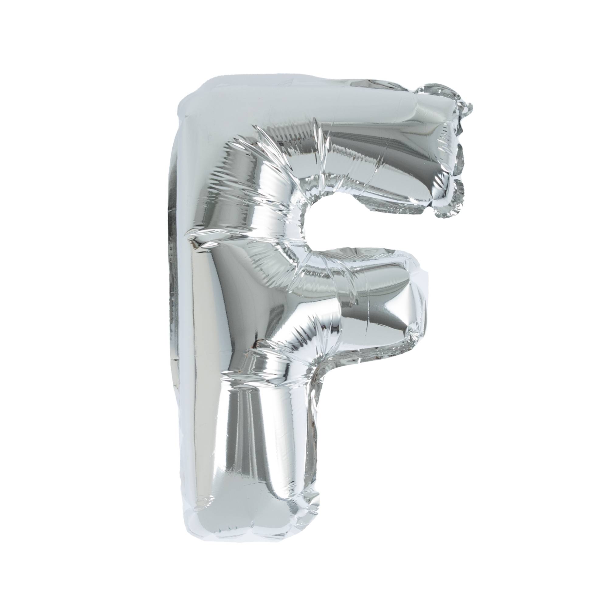 Silver Foil Letter F Balloon