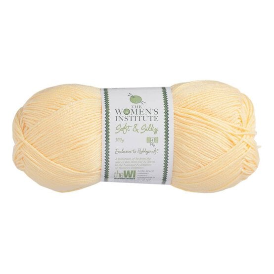Women's Institute Yellow Soft and Silky 4 Ply Yarn 100g