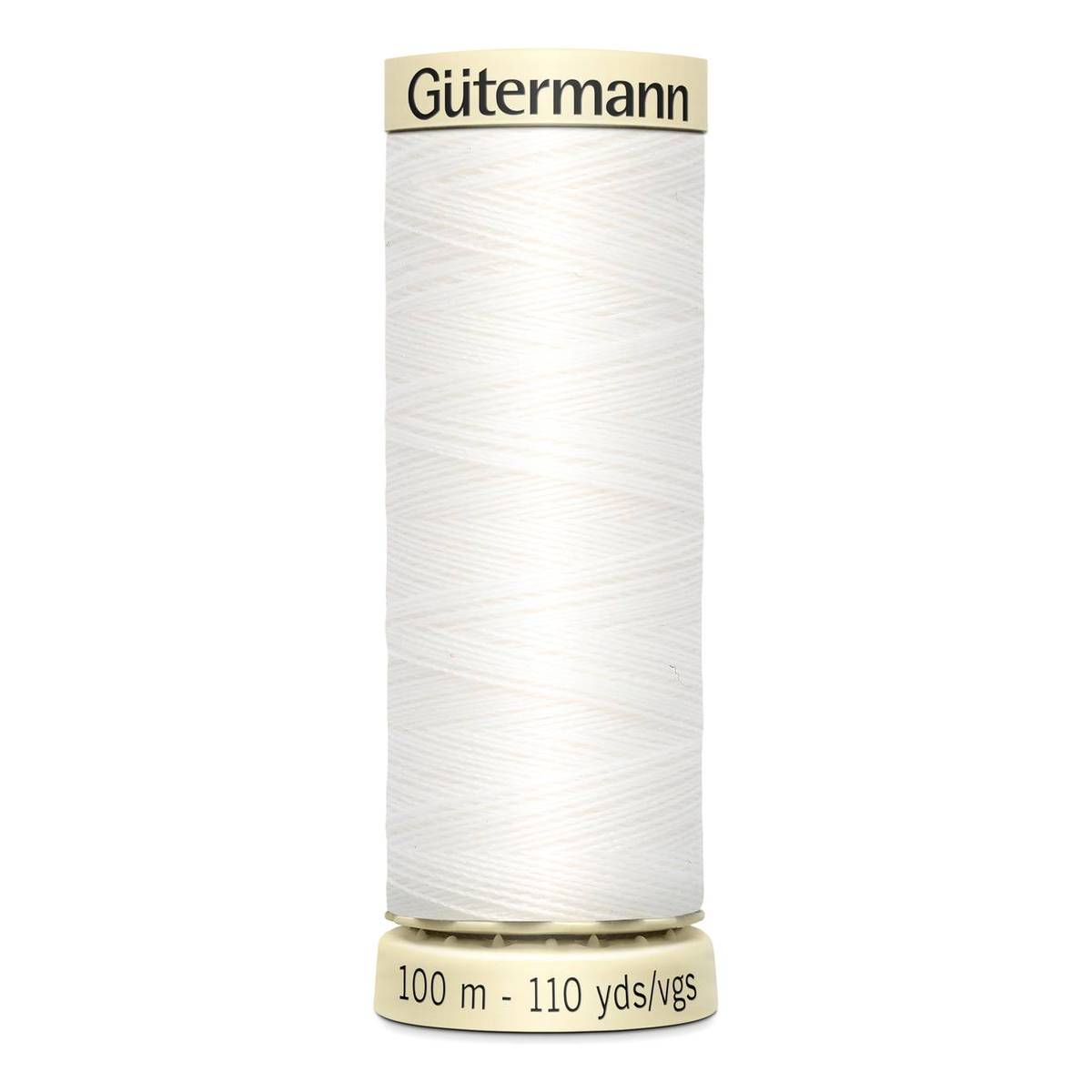 Gutermann White Sew All Thread 100m (800)