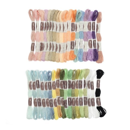 Pastel Embroidery Floss 8m 36 Pack