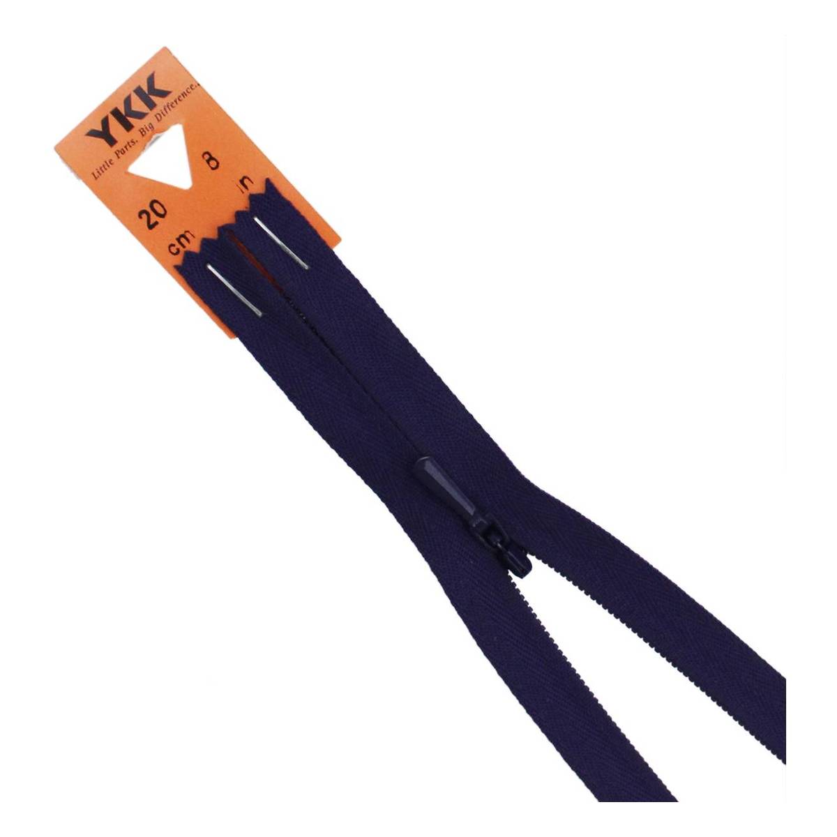 YKK Dark Purple Concealed Zip 20cm