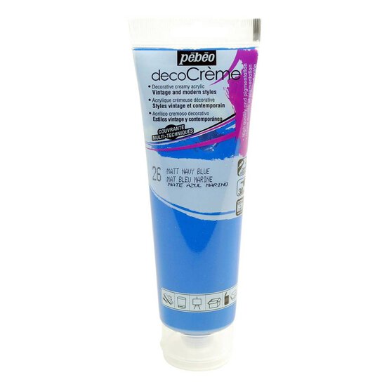 Pebeo Marine Blue Deco Creme Paint 120ml