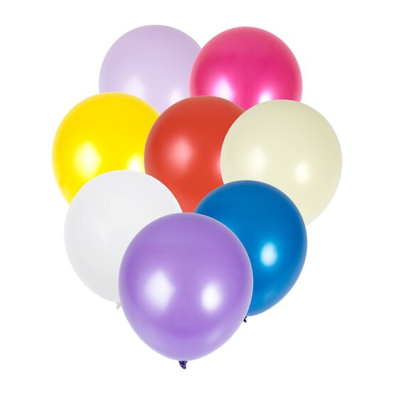 Pastel Pearlised Latex Balloons 8 Pack