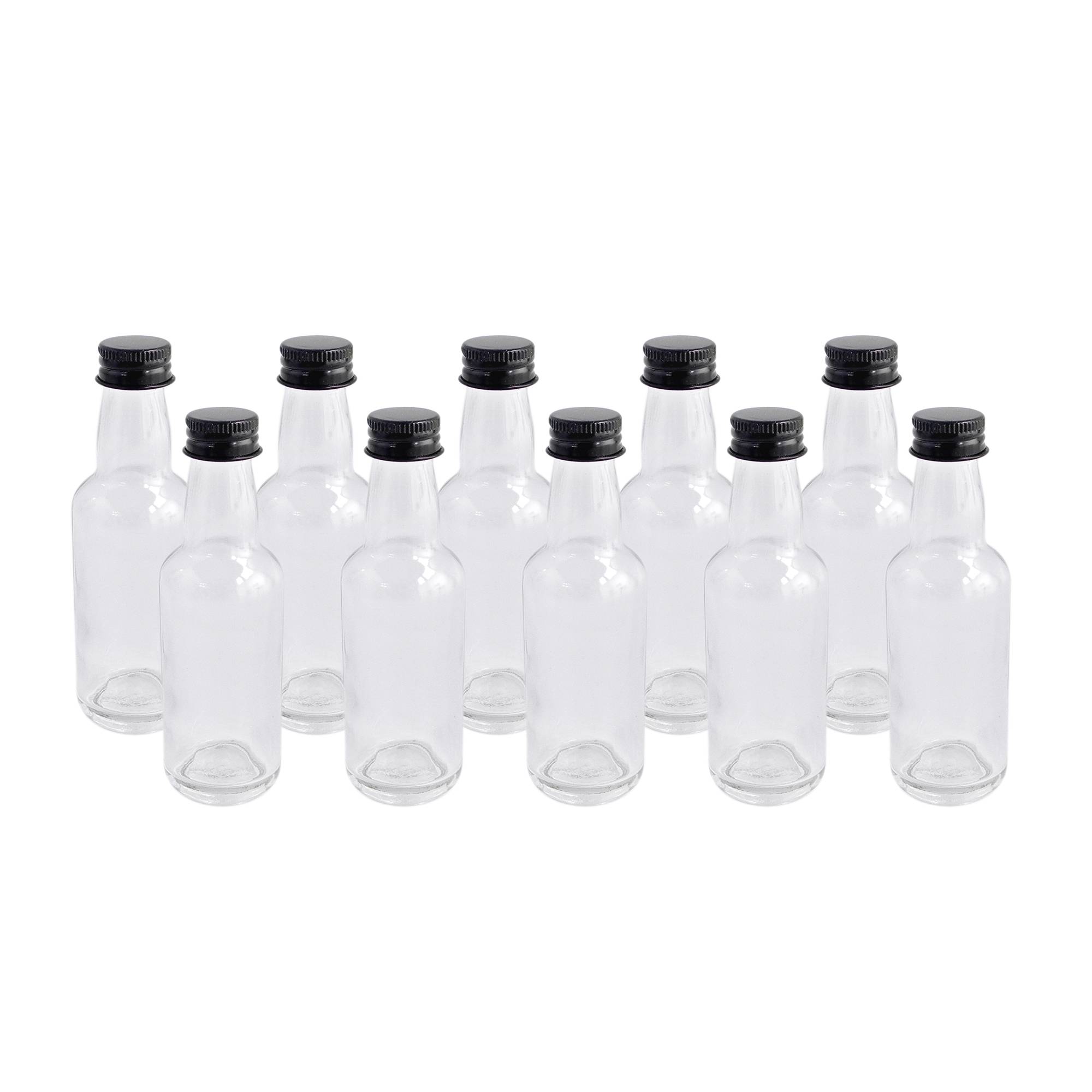 Clear Mini Glass Bottles 50ml 10 Pack