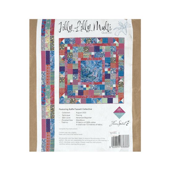 Kaffe Fassett Jilly Lilly Multi Quilt Kit