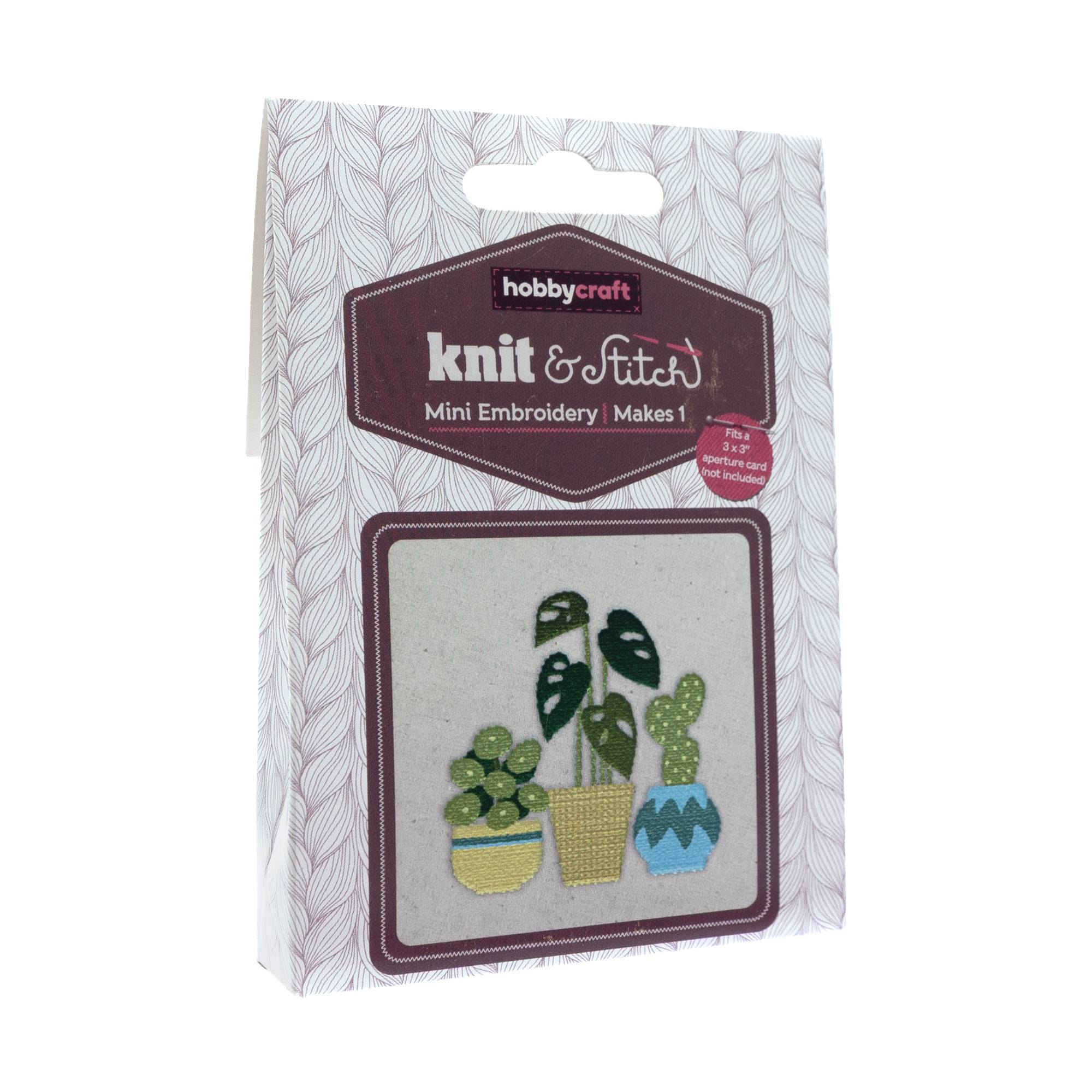 Mini Houseplants Embroidery Kit