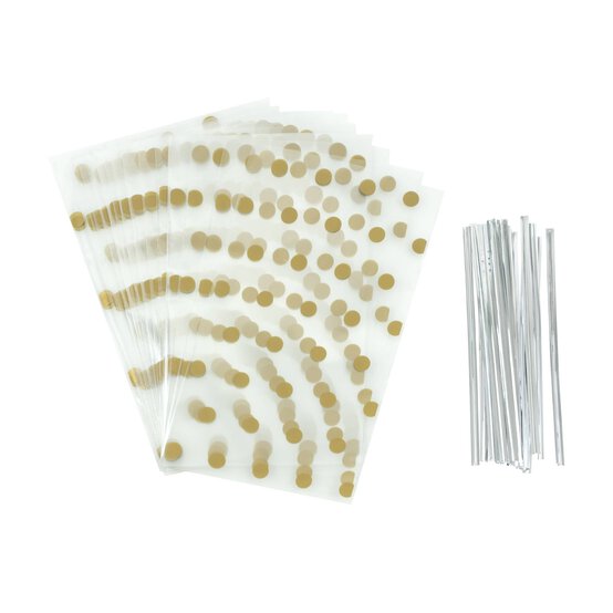 Whisk Gold Spot Lollipop Bags 25 Pack