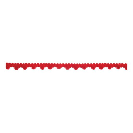 Red 7mm Pom Pom Trim by the Metre