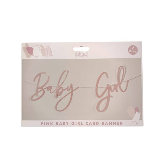 Pink Baby Girl Card Banner 2m