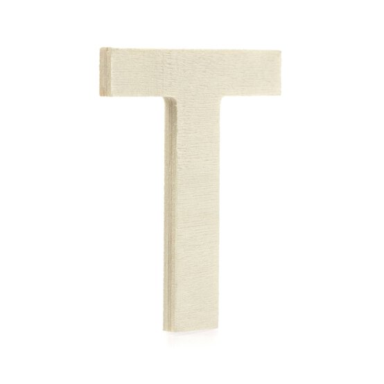 Small Wooden Letter T 6.5cm