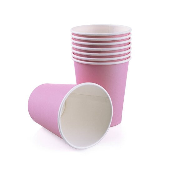 Candy Pink Paper Cups 8 Pack