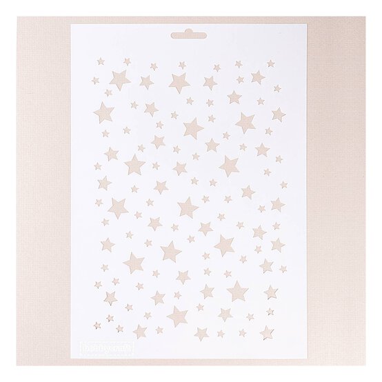 Multi Stars Stencil 21cm x 29cm
