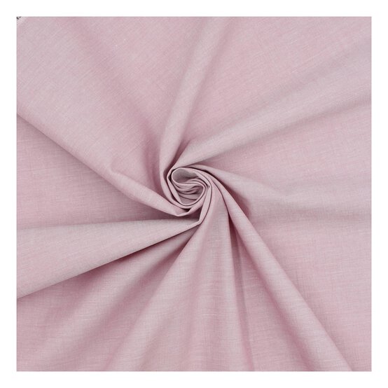Blush Chambray Cotton Fabric?by the Metre