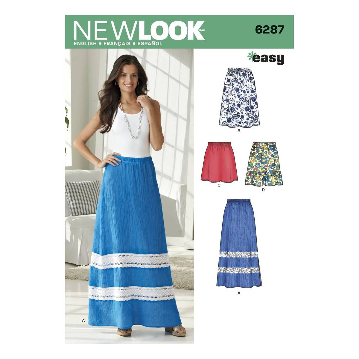 New Look Women's Skirts Sewing Pattern 6287