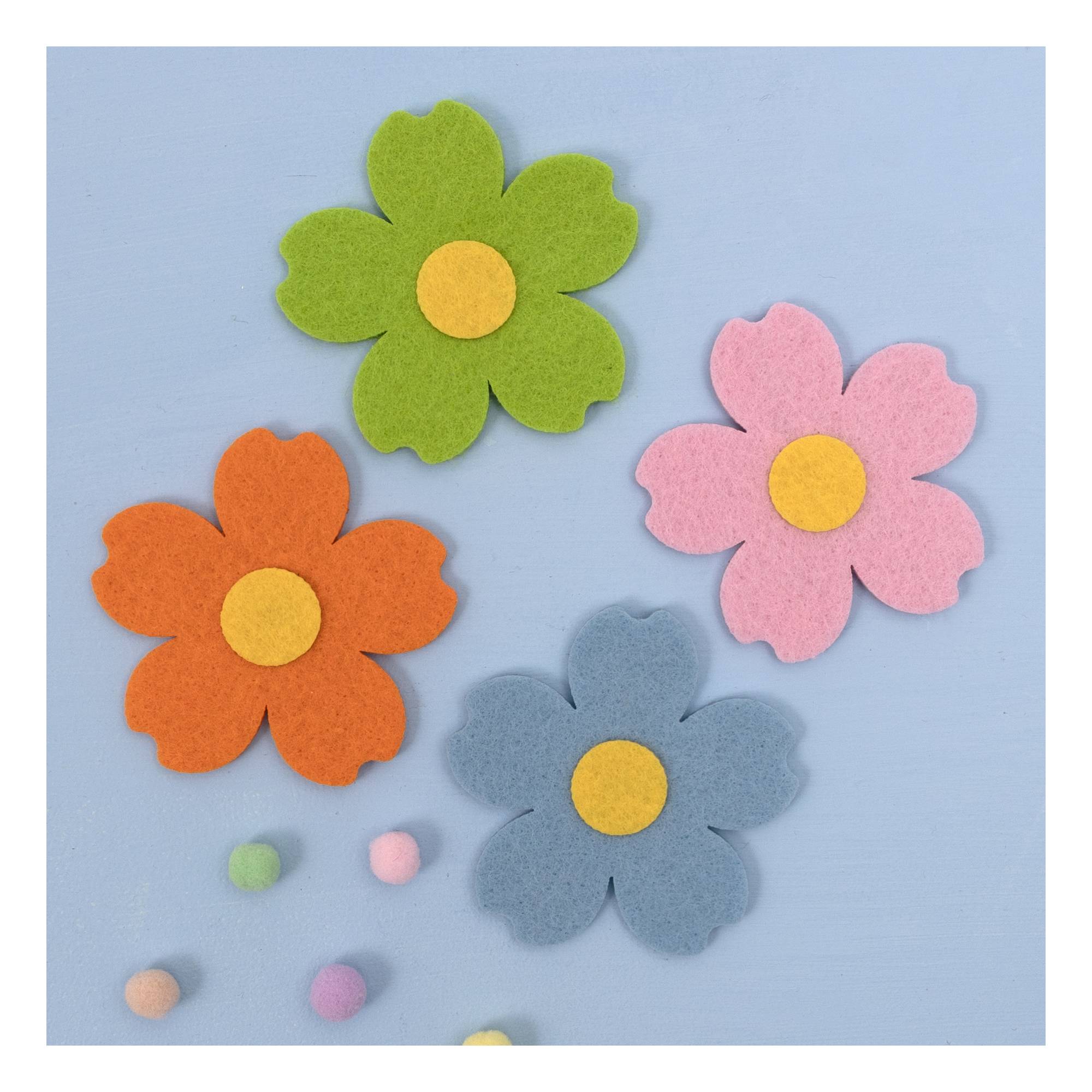 Felt Flowers 4 Pack