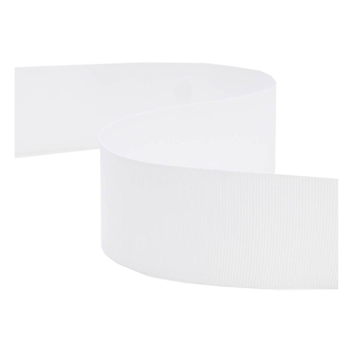 White Grosgrain Ribbon 38mm x 5m