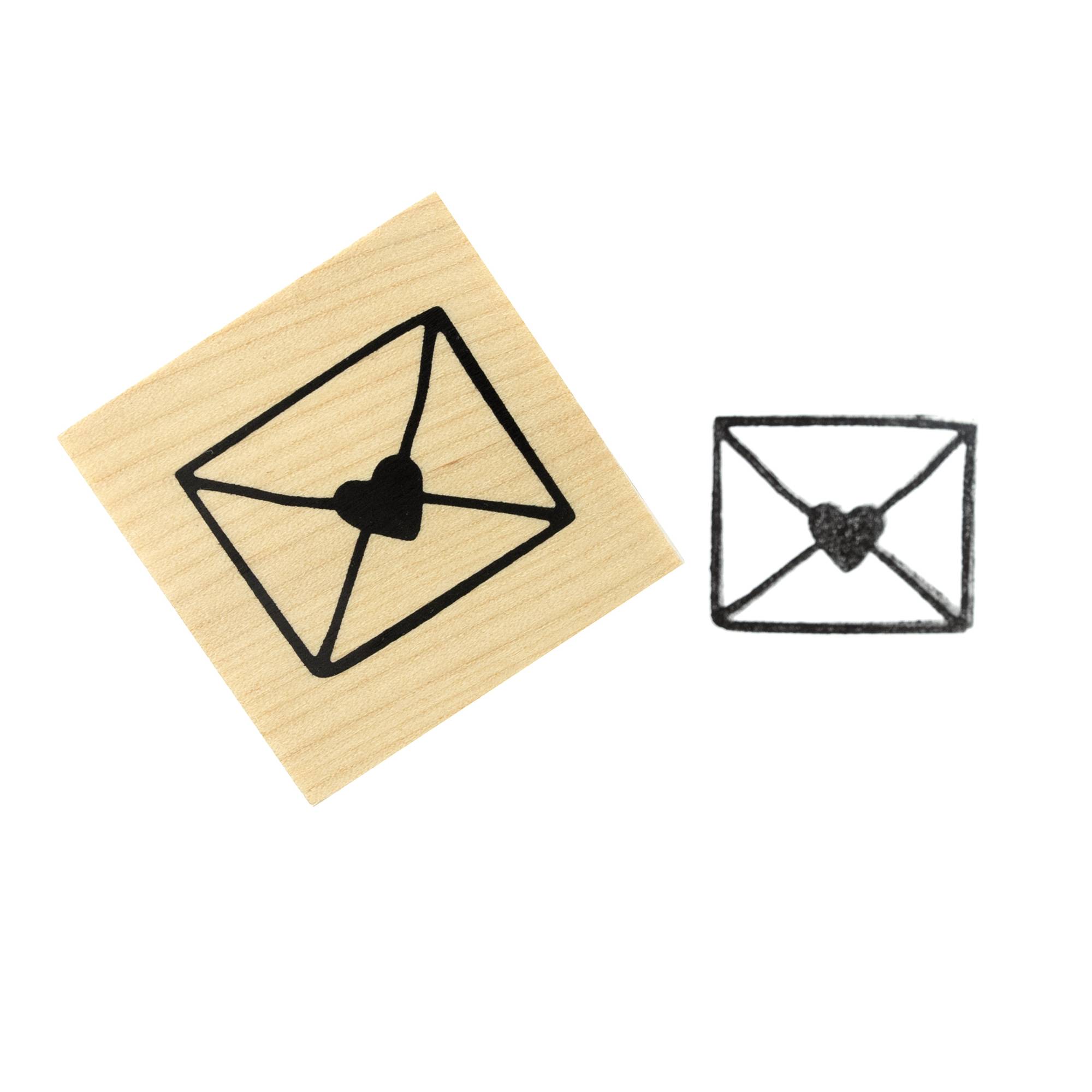 Love Envelope Wooden Stamp 3.8cm x 3.8cm