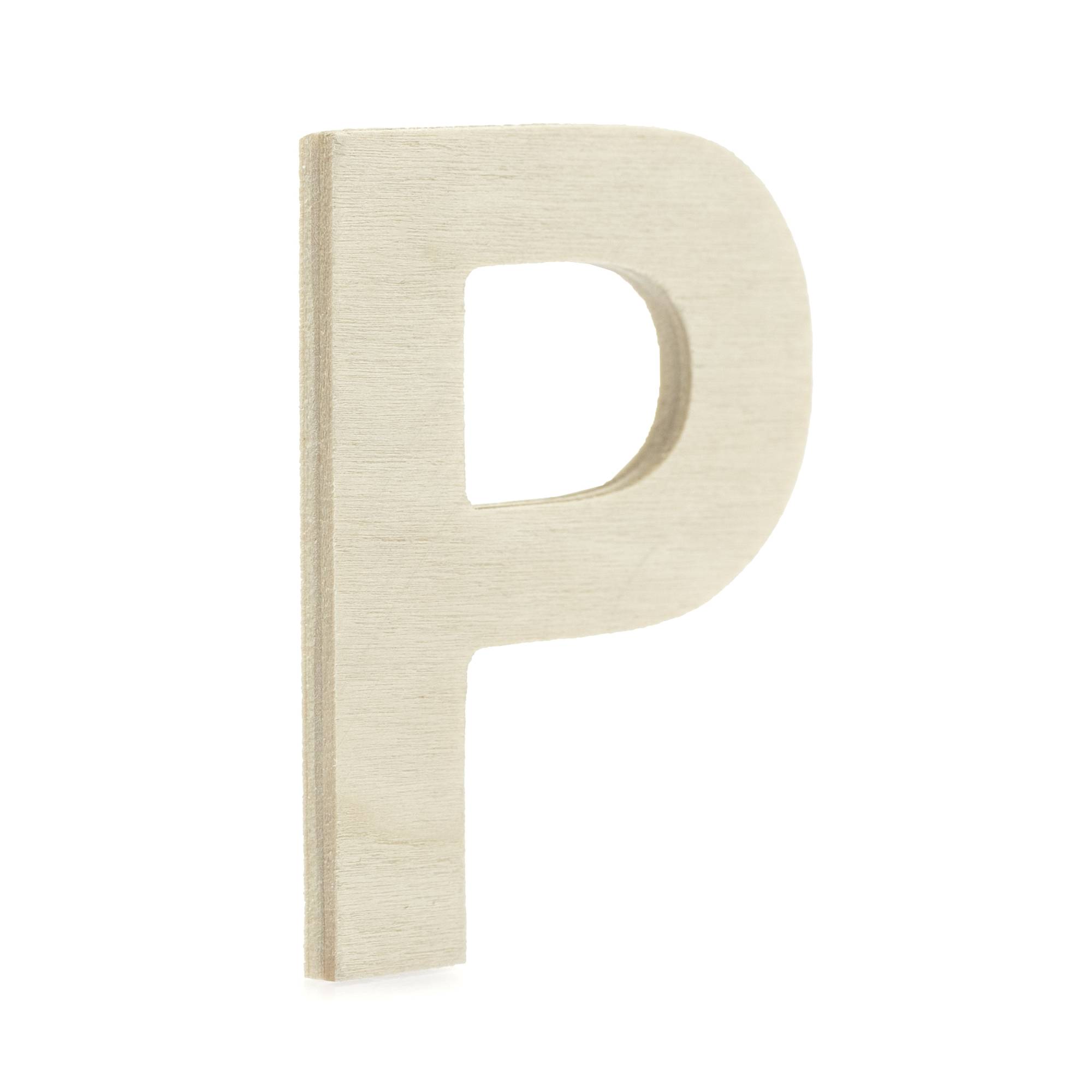 Small Wooden Letter P 6.5cm