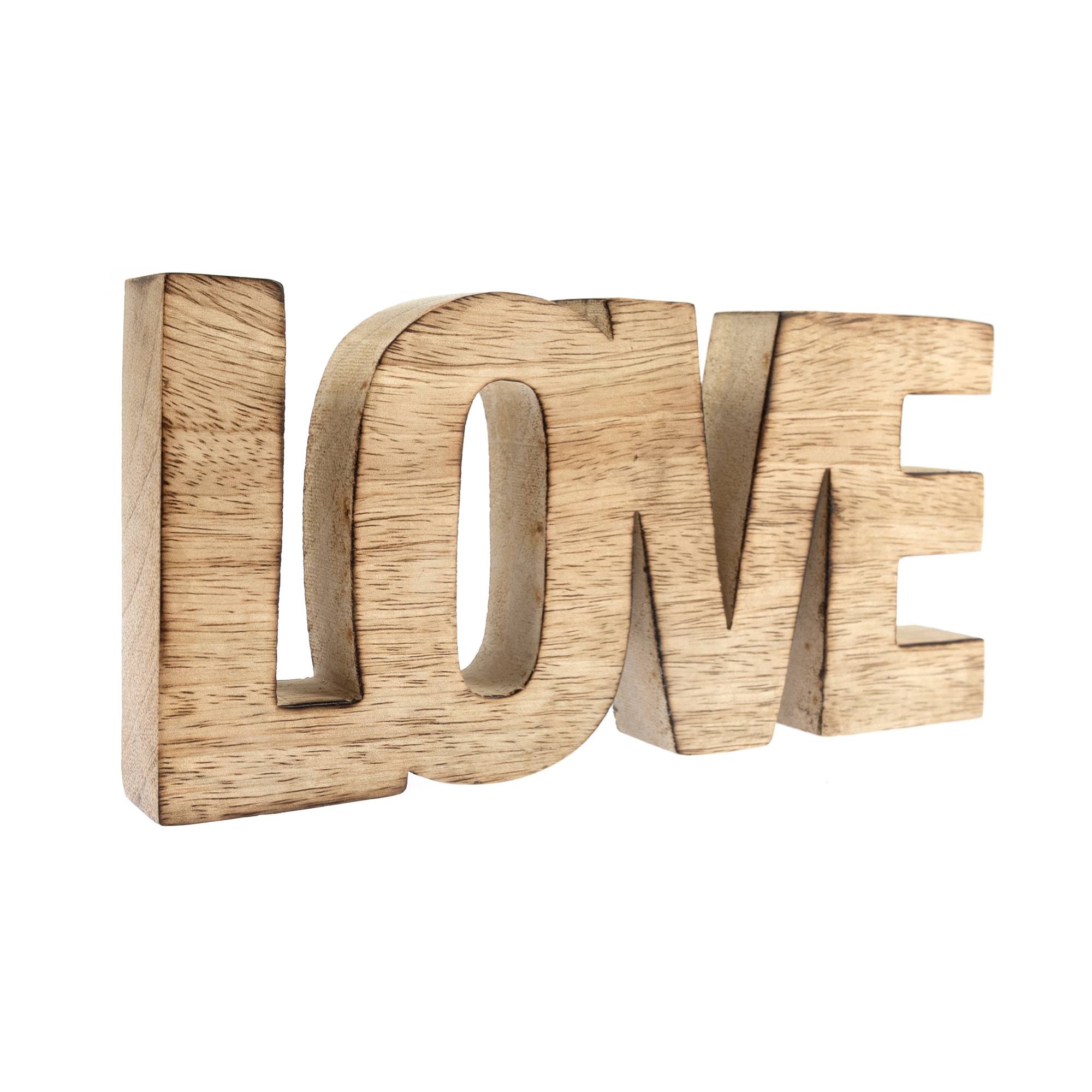 Wooden Love Standing Decoration 21cm x 10cm