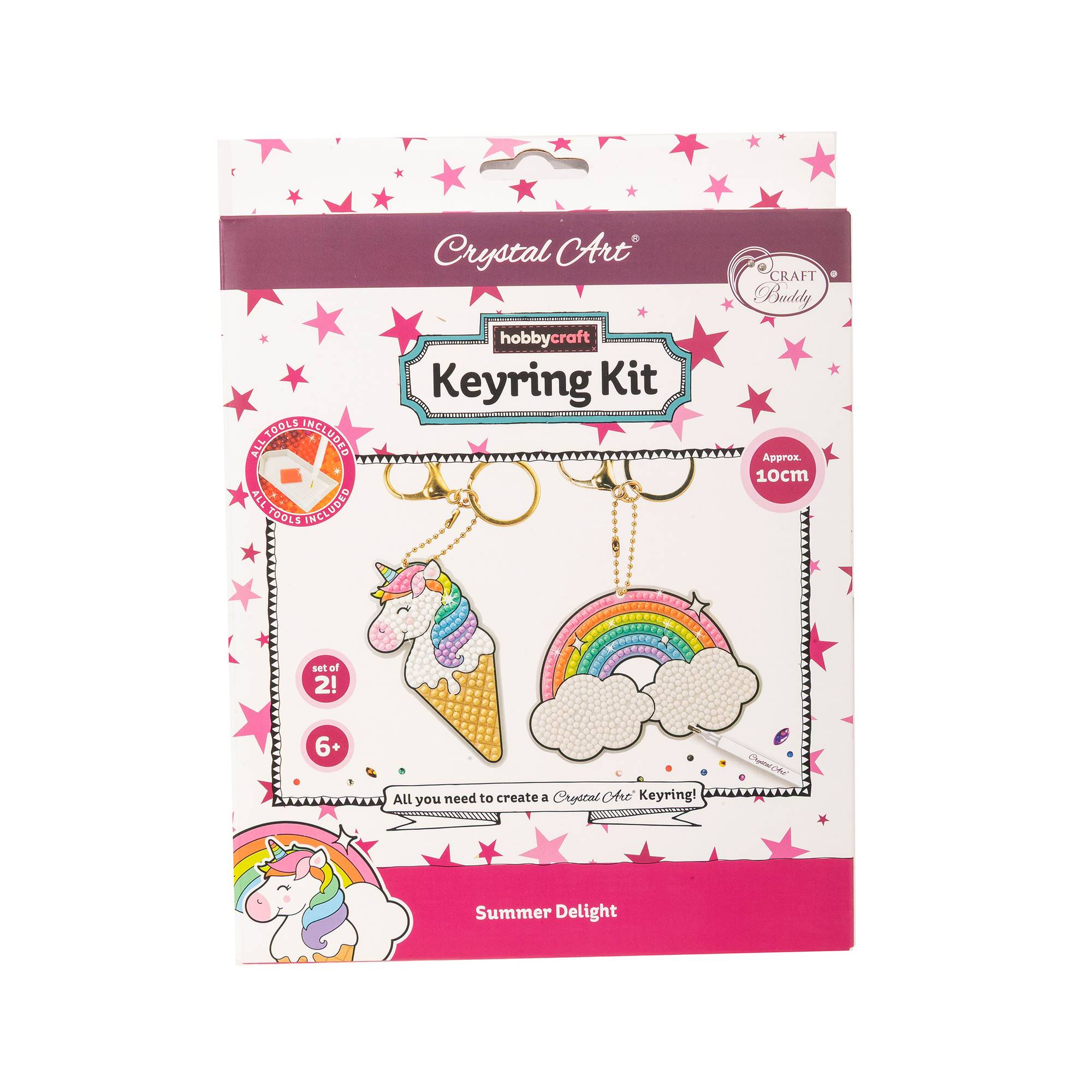 Crystal Art Summer Delight Keyring Set 2 Pack