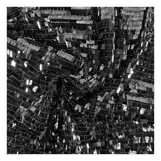 Black Net Fringe Sequin Fabric by the Metre