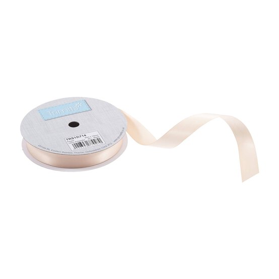 Trimits Peach Double-Faced Satin Ribbon by the Metre 15mm