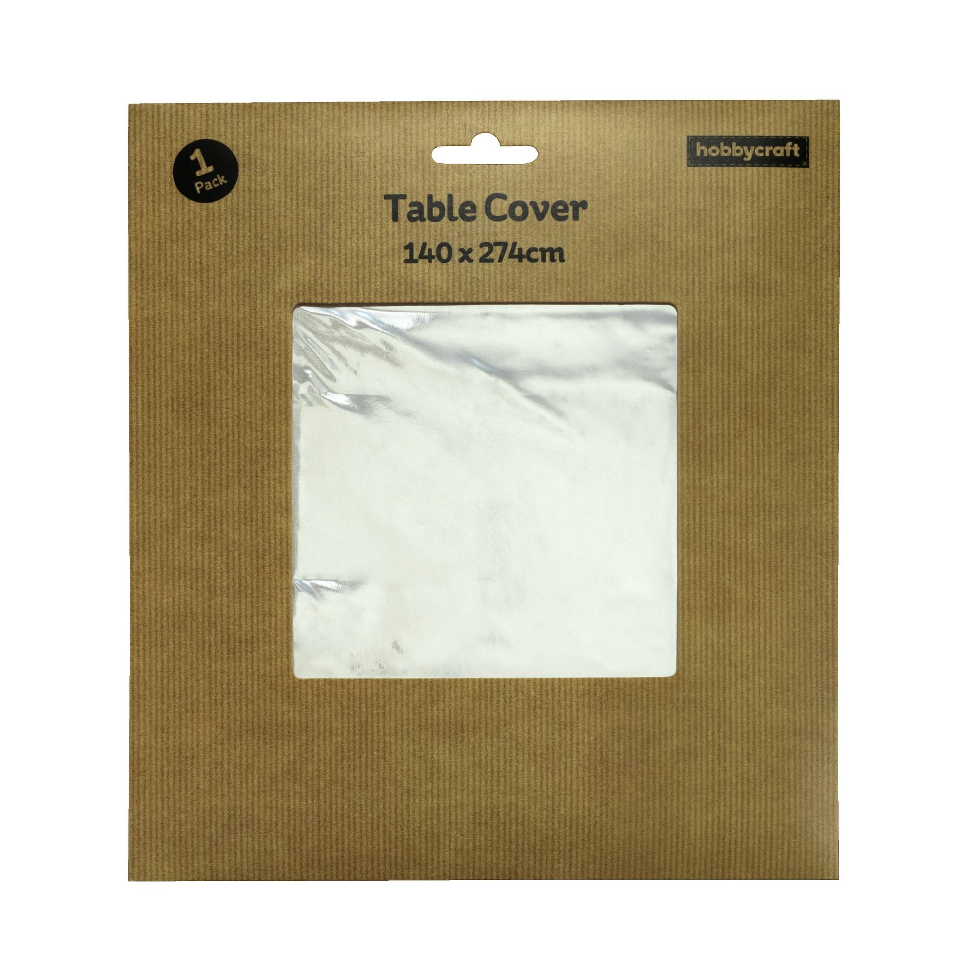 Silver Foil Table Cover 1.4m x 2.7m