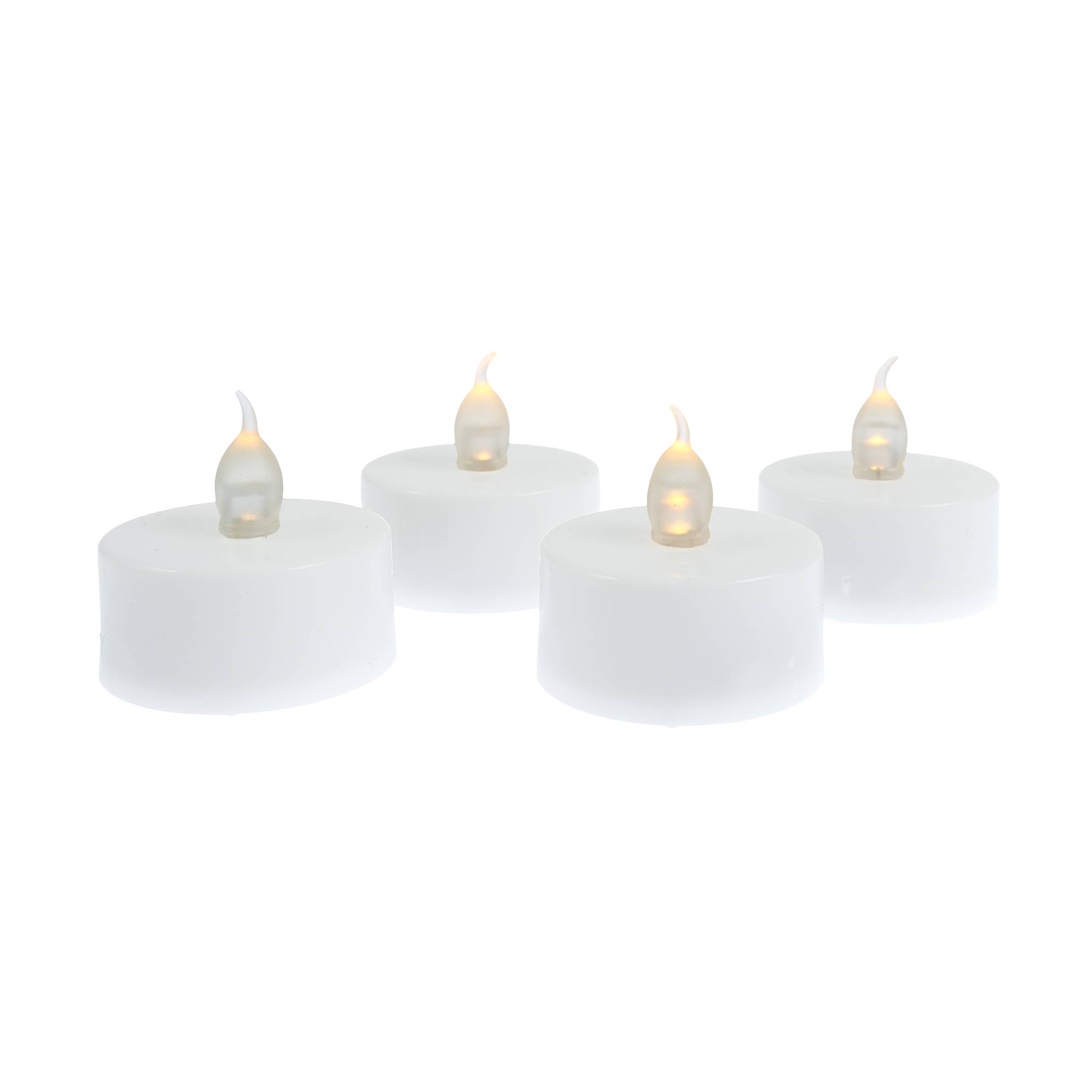LED White Tealights 4 Pack