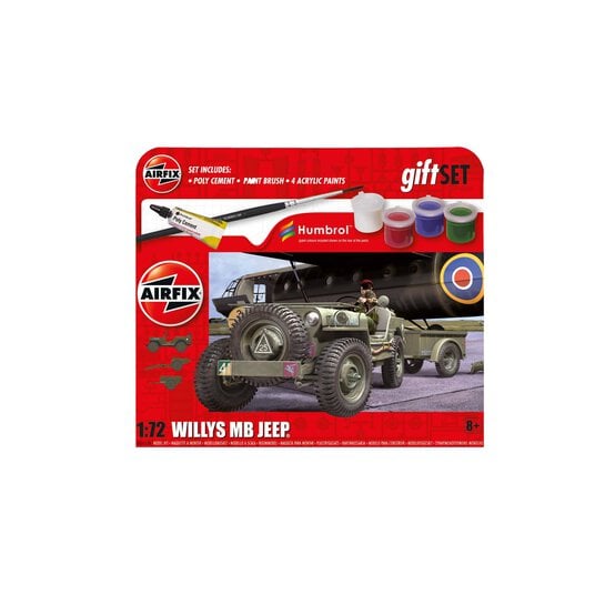Airfix Willys MB Jeep Model Gift Set 1:72