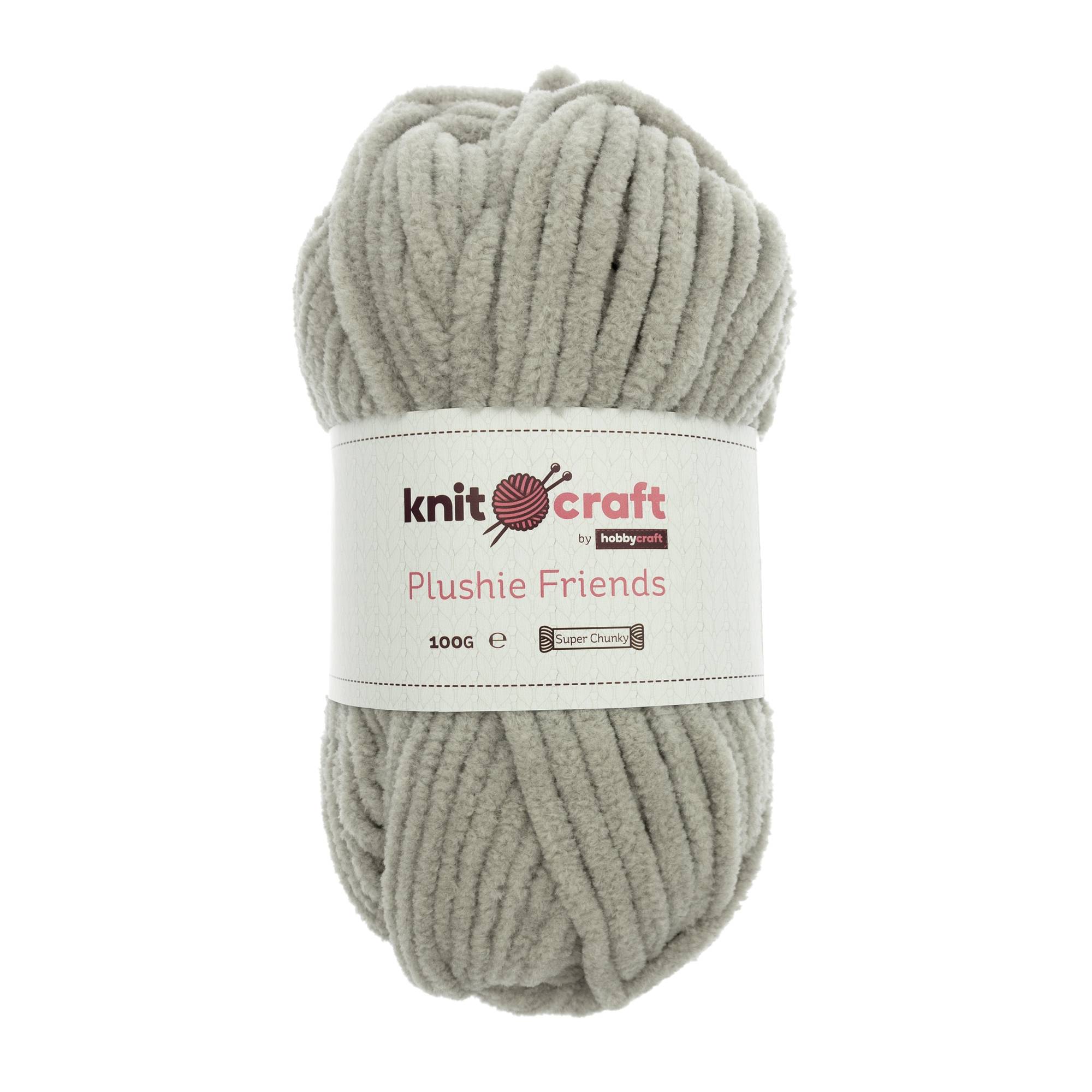 Knitcraft Light Grey Plushie Friends Yarn 100g