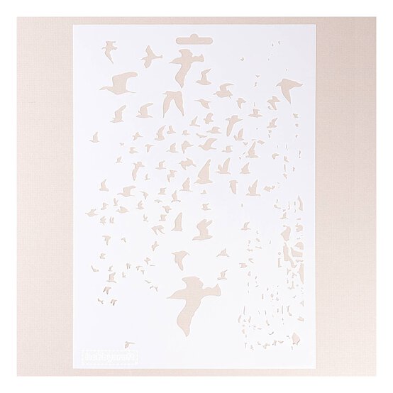 Flying Birds Stencil 21cm x 29cm