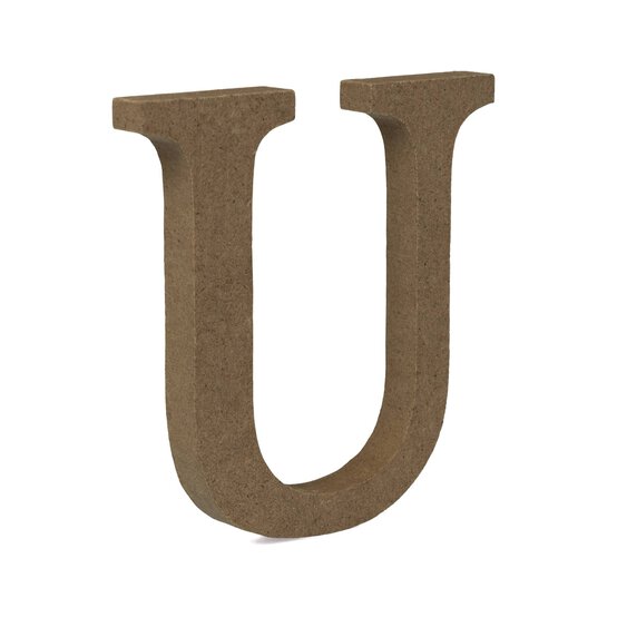MDF Wooden Letter U 8cm