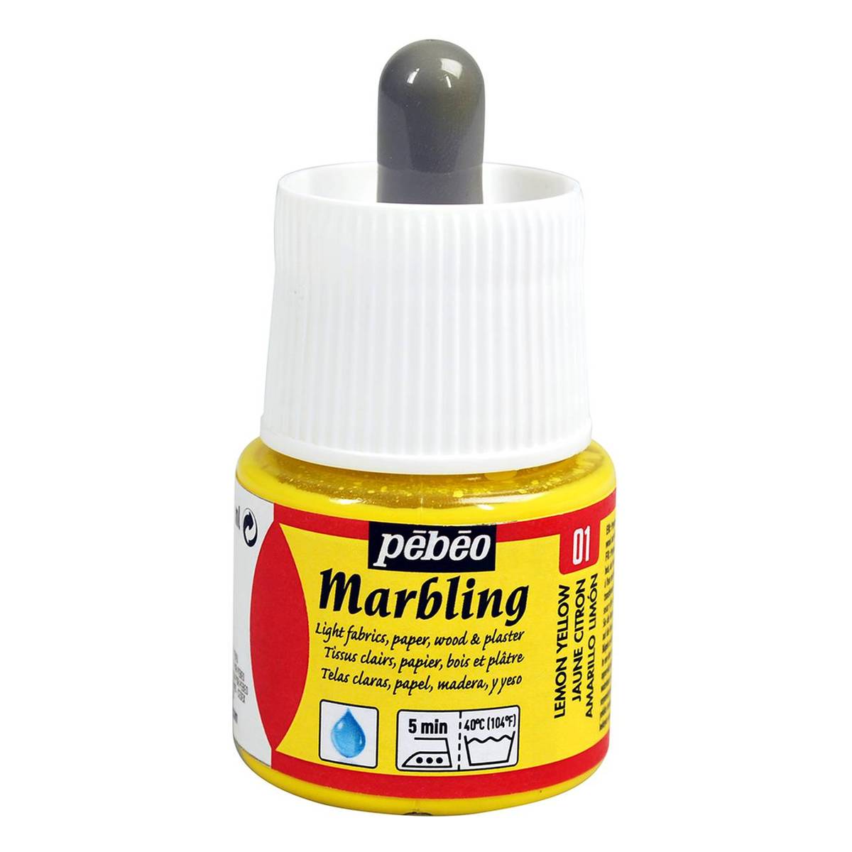 Pebeo Lemon Yellow Marbling Ink 45ml
