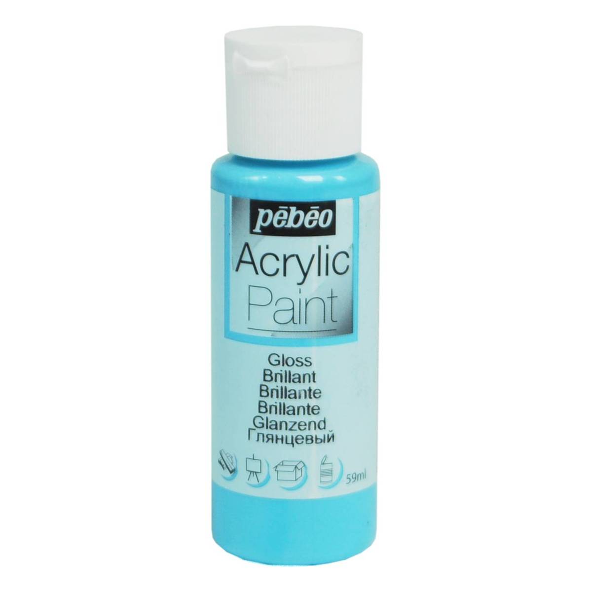 Pebeo Island Blue Gloss Acrylic Craft Paint 59ml