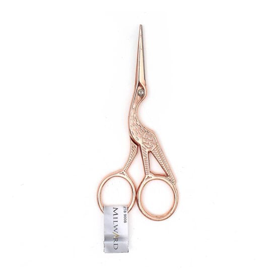 Milward Rose Gold Stork Embroidery Scissors