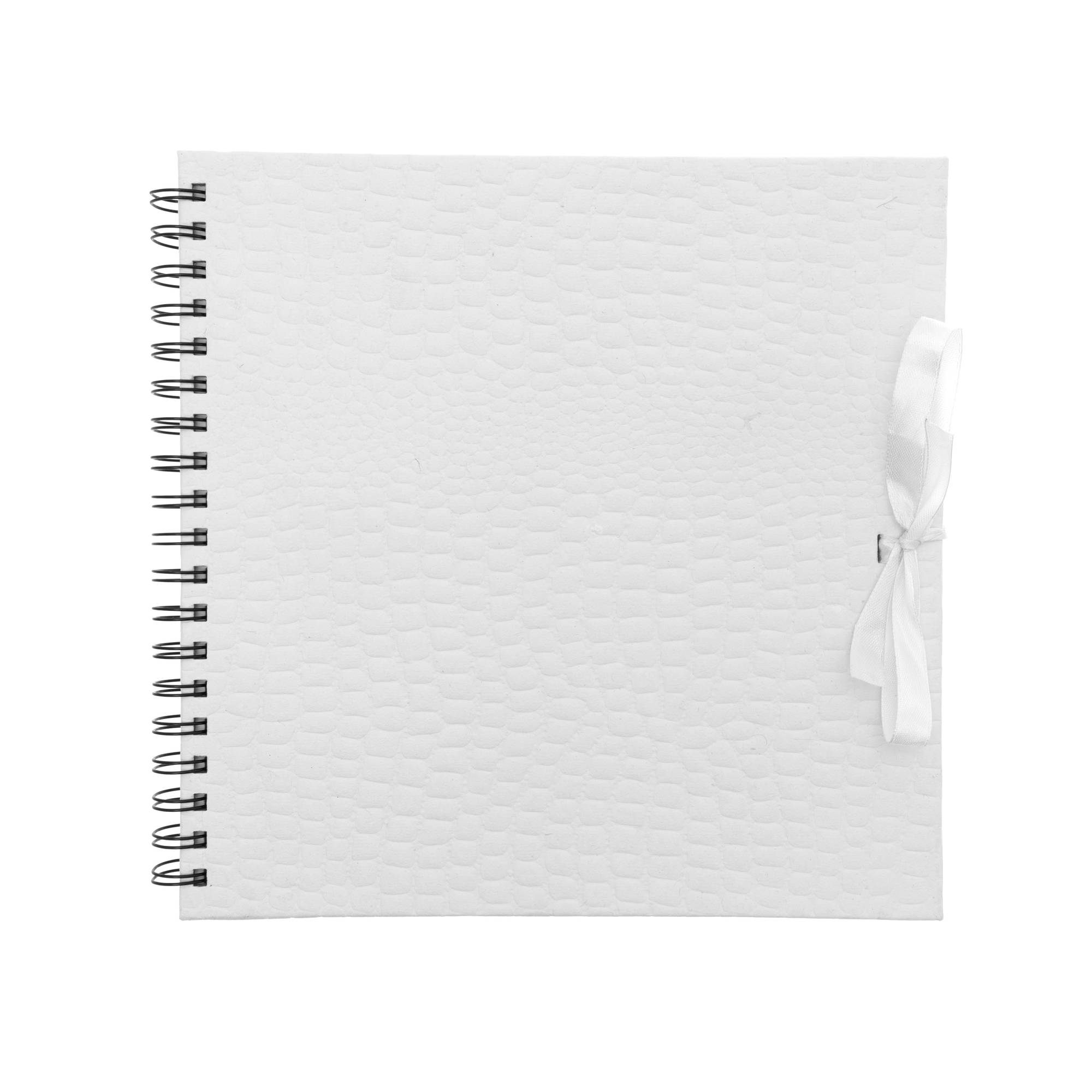 Faux White Snakeskin Scrapbook 10 x 10 Inches