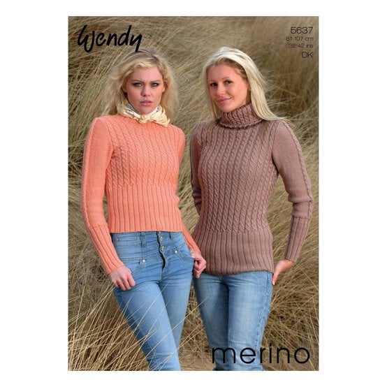 Wendy Merino DK Cabled Jumpers Digital Pattern 5637