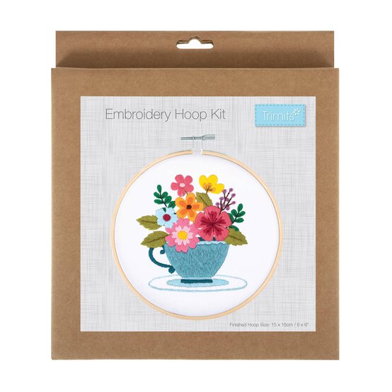 Trimits Spring Floral Embroidery Hoop Kit