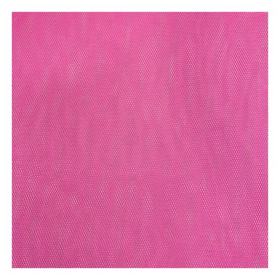 Fluorescent Cerise Nylon Dress Net Fabric by the Metre