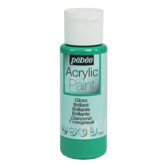 Pebeo Foliage Green Gloss Acrylic Craft Paint 59ml