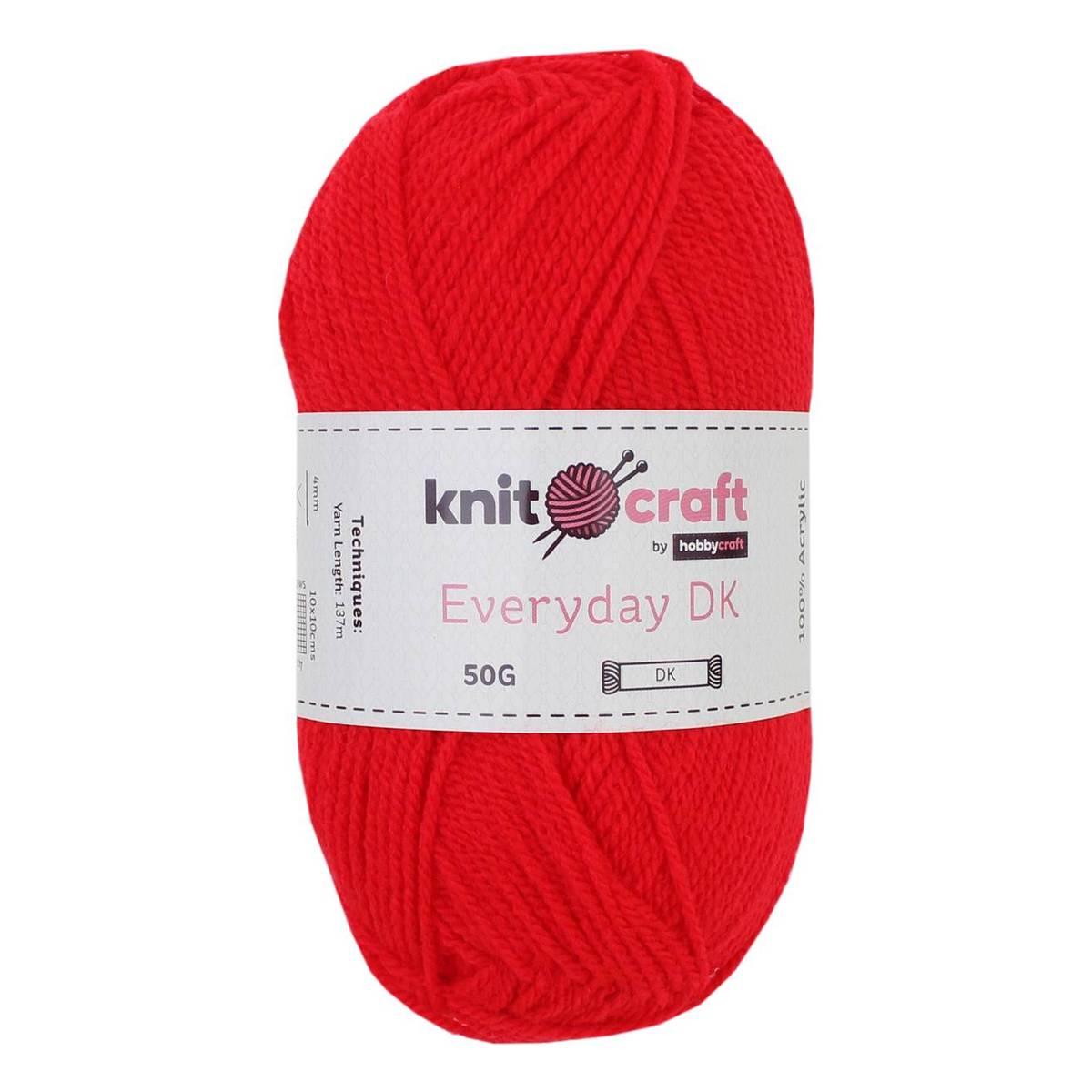 Knitcraft Red Everyday DK Yarn 50g