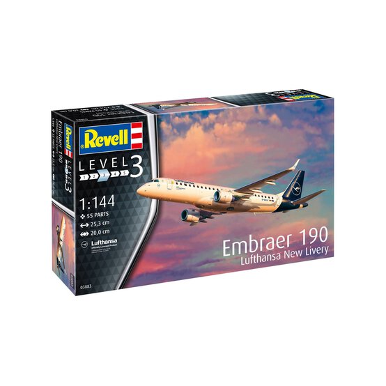 Revell Embraer 190 Lutfhansa Model Kit 1:144